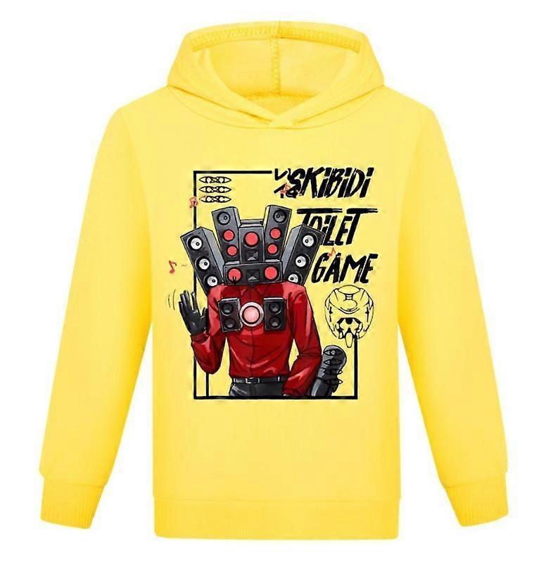 5-16 vuotta Lapset Teinit Pojat Tytöt Skibidi WC peli Huppari Pitkähihainen Hupullinen Collegepaita Topit Lahjat