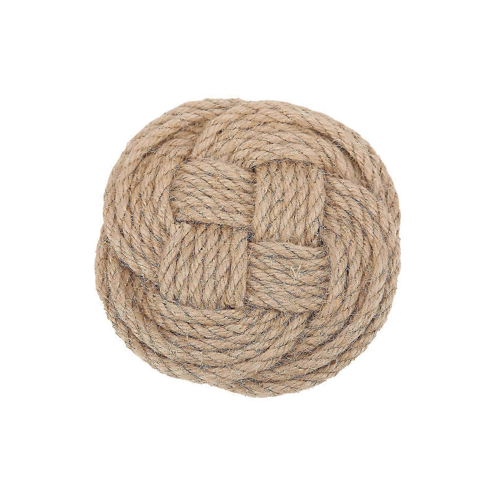 Braided Cup Coasters Absorbent Woven Cotton Drink Coasters for Kitchen Table UseRound
