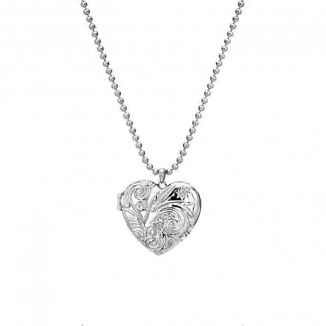Sterling Silver Memories Engraved Heart Locket Pendant DP772