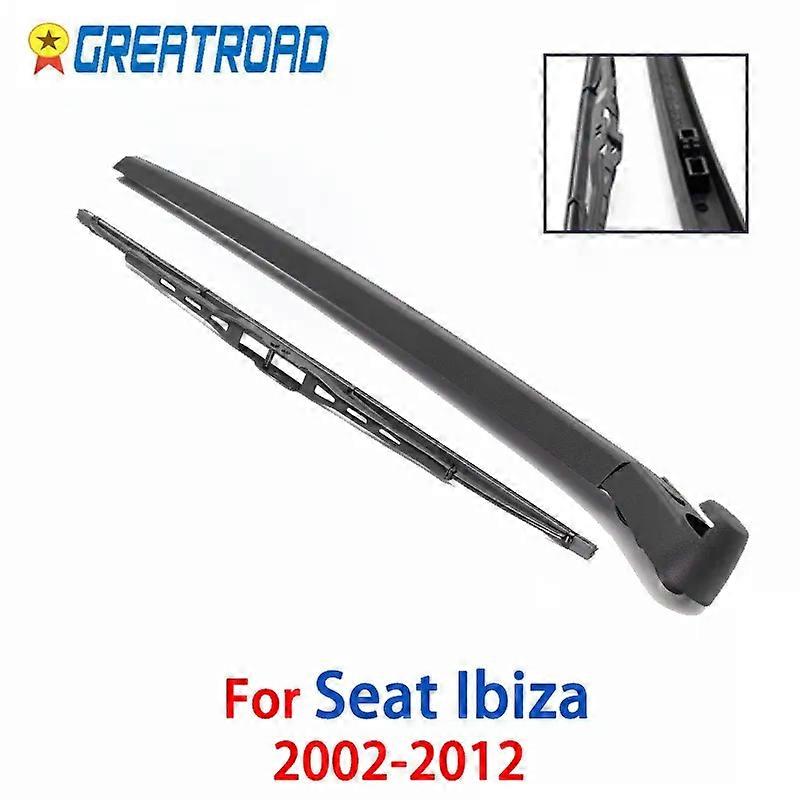 Wiper 14" Rear Wiper Blade & Arm Set Kit Fit For Seat Ibiza 2002 03 04 05 06 07 08 09 10 11 12 Windshield Windscreen Rear Window