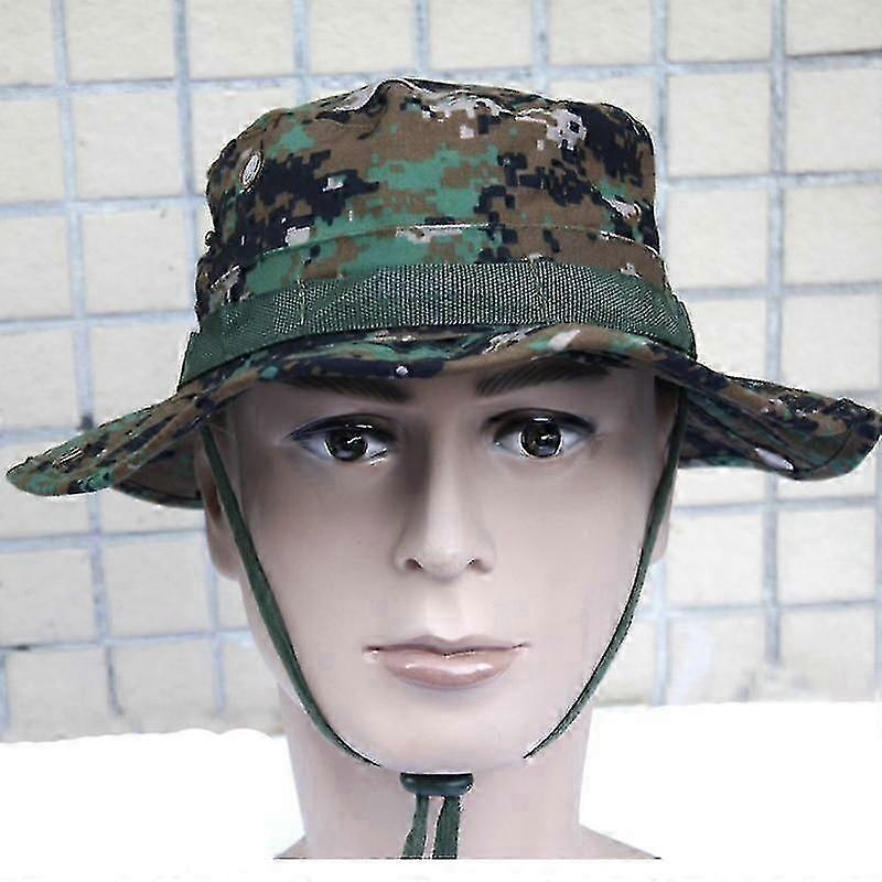 Unisex Outdoor Hiking Cap with Camouflage Pattern Tactical Airsoft Sniper Boonie Hat for Hunting and Fishing