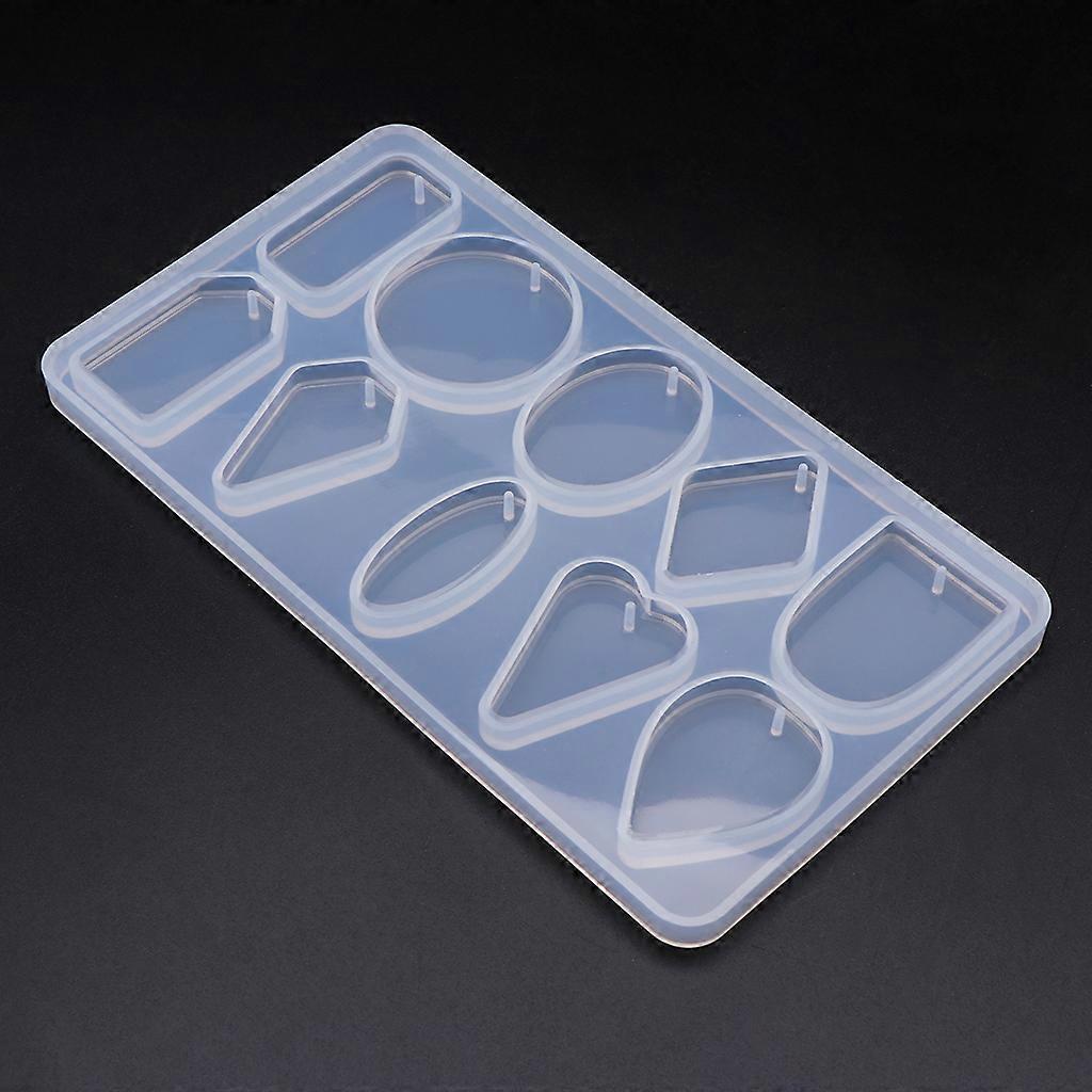 سيليكون العفن DIY المجوهرات صنع قلادة قلادة قوالب اليدوية الحرف اليدوية الهندسة واضحة