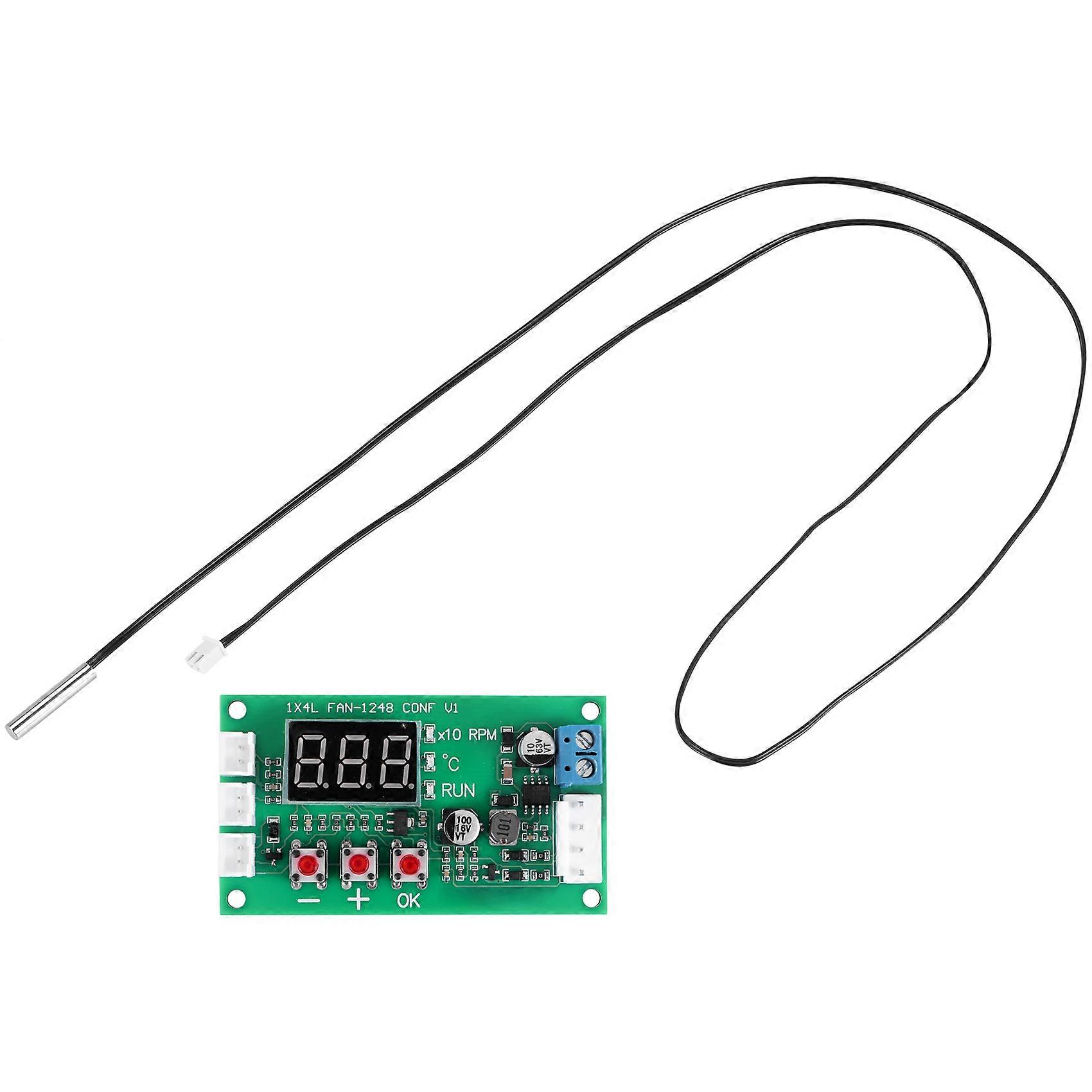DC 12V 24V 48V 5A 2 3 4 Wire PWM Motor Fan Speed Controller Governor Temperature Control Support EC 