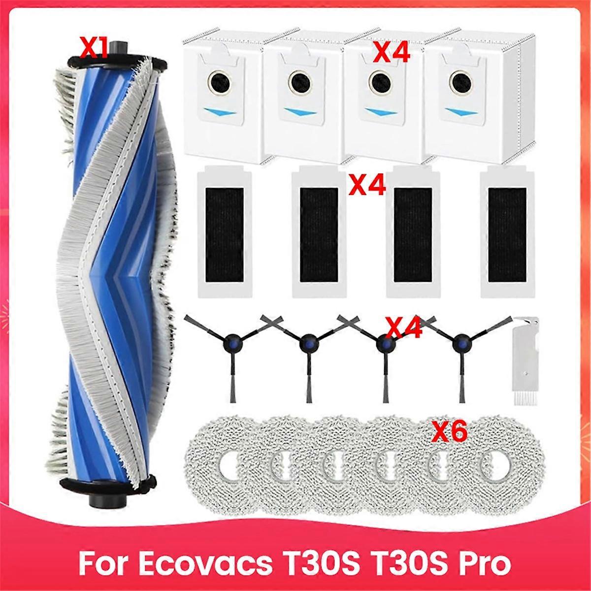 For T30S T30S Pro Main Side Brush Hepa Filter Mop Cloth