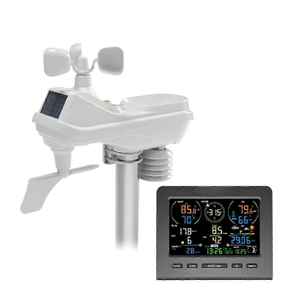 WiFi Weather Station with Remote Monitoring Indoor Outdoor Temperature Humidity Light Index Foreca