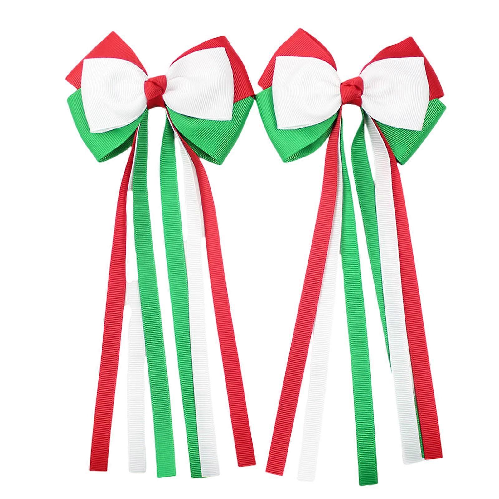 2 stykker feire jul hårbuer levende hodeplagg for jenter kvinners hårstyling dekorasjon