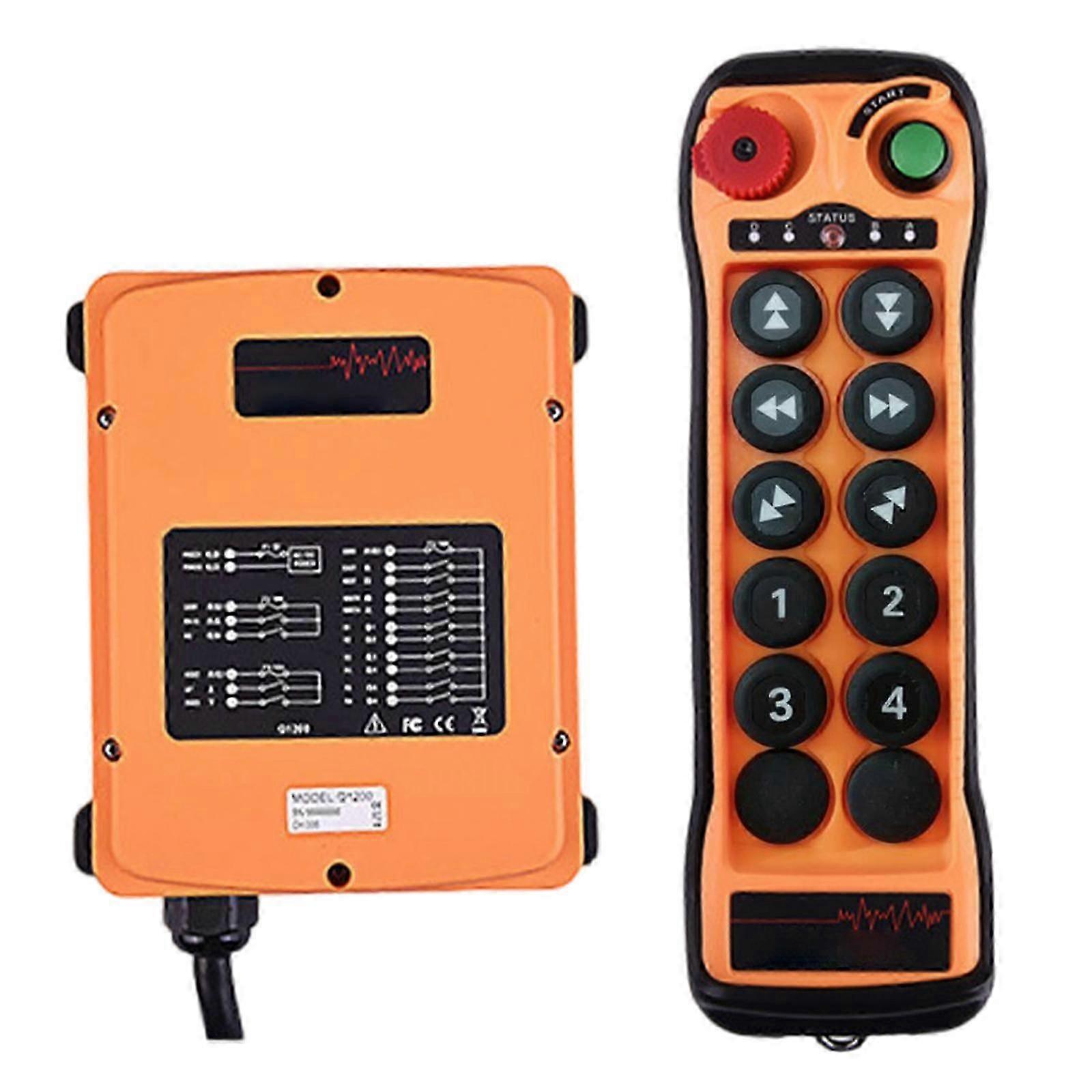 AC/DC 24V-480V 12 Keys Radio Industrial Wireless Remote Control For Hoist Crane FT~A