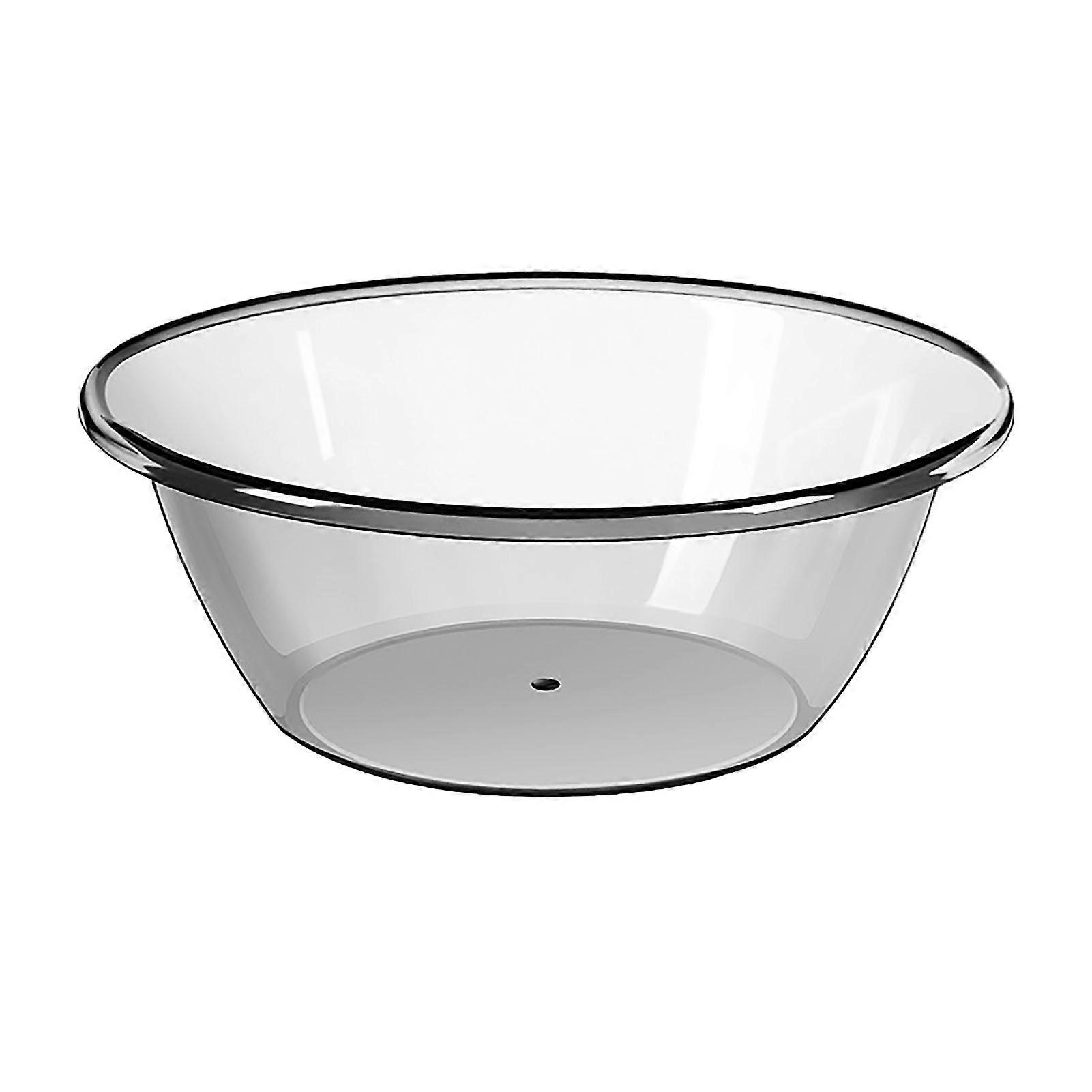 Wash Basin Transparent Round Washing Basin Kids Bath Basin Household Laundry Basin Face Cleansing Washing Basin for Home Dormitory Translucent Grey L