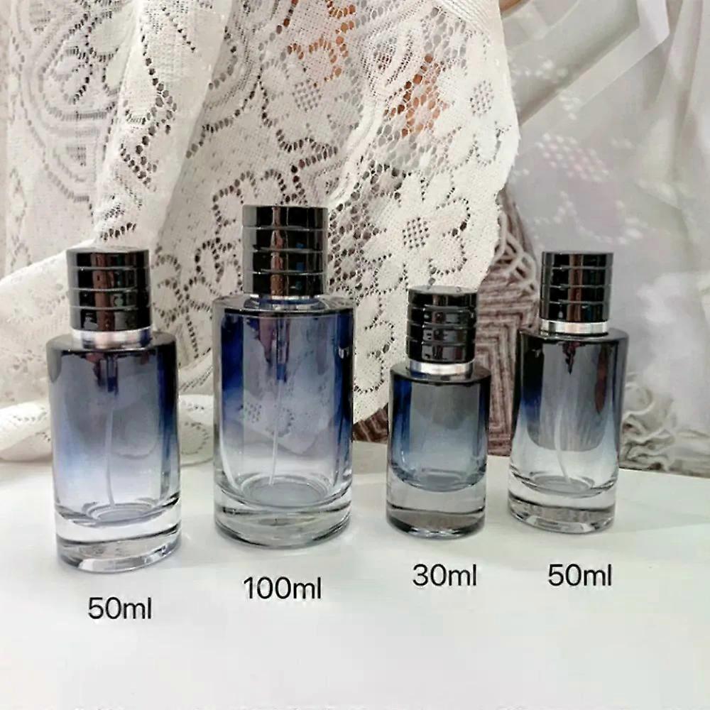 1Pcs 30ml-100ml Gradient Color Portable Glass Refillable Perfume Bottle Cosmetic Container Atomiser Sprayer Travel Cosmetic Tool