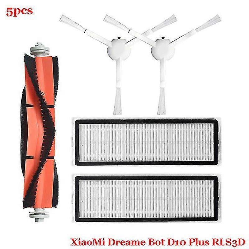 Zihaisheng For Xiaomi Dreame Bot D10 Plus Rls3d Robot Vacuum Cleaner Replacement Parts Main / Side Brush Hepa Filter Mop Cloth Dust Bag