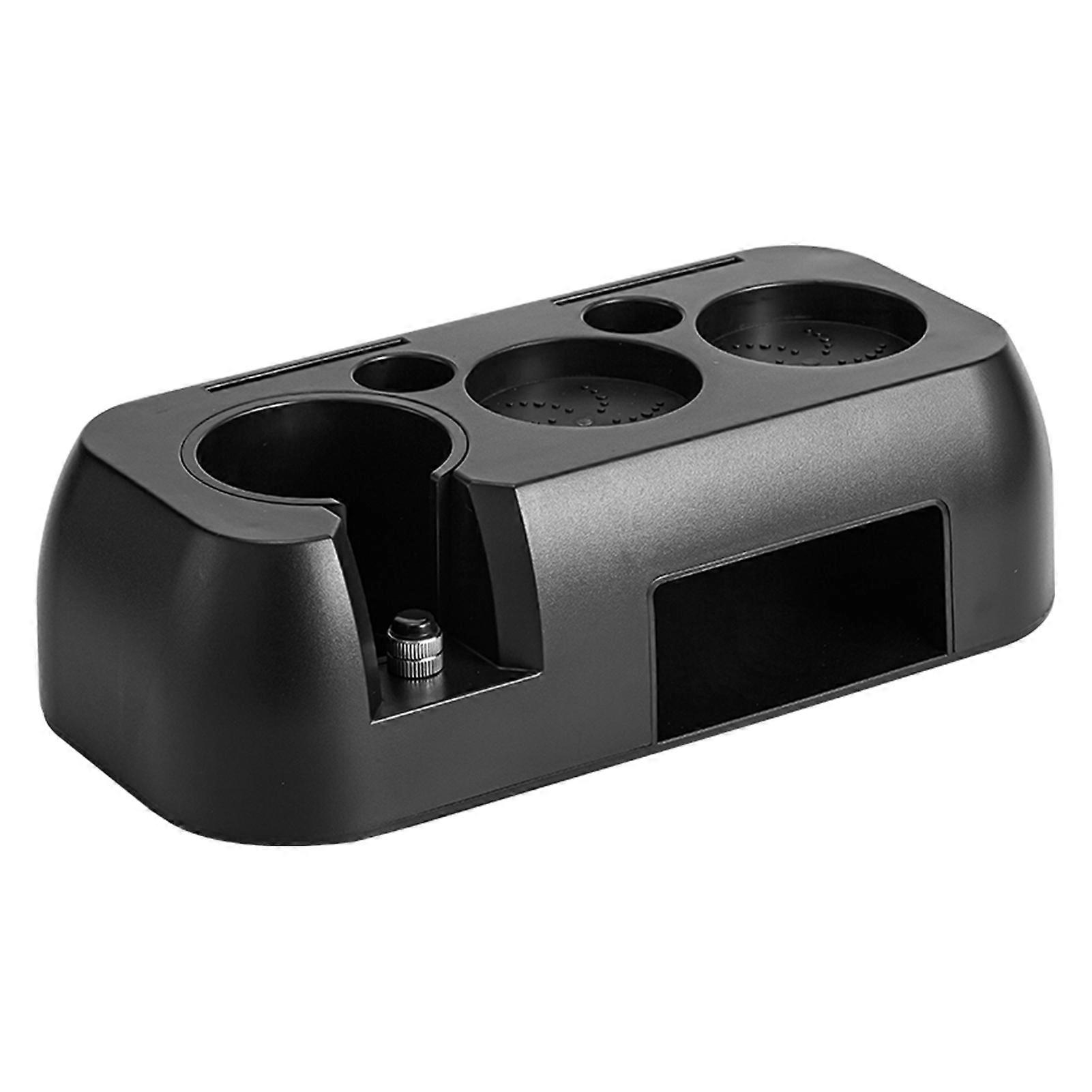 Multifunctional Espresso Tamping Station 51-54/58mm Portafilter Holder with 2 Organizer Holes and Storage Base Washable Coffee Tool Organizer with An