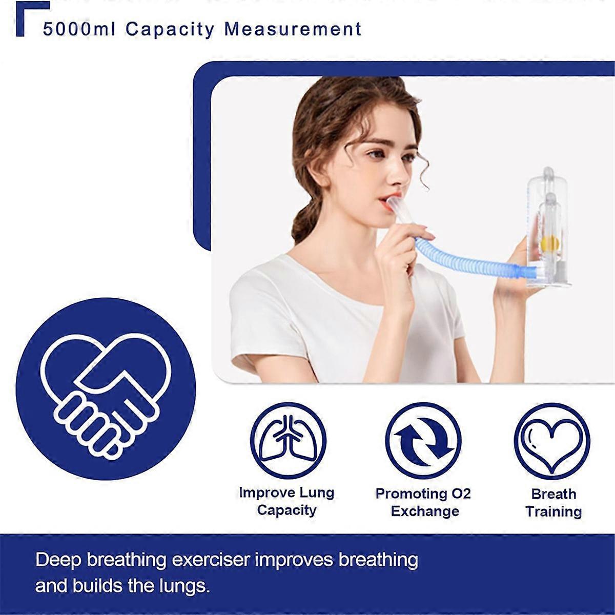 Breathing Exerciser for Lungs, Deep Breathing Trainer