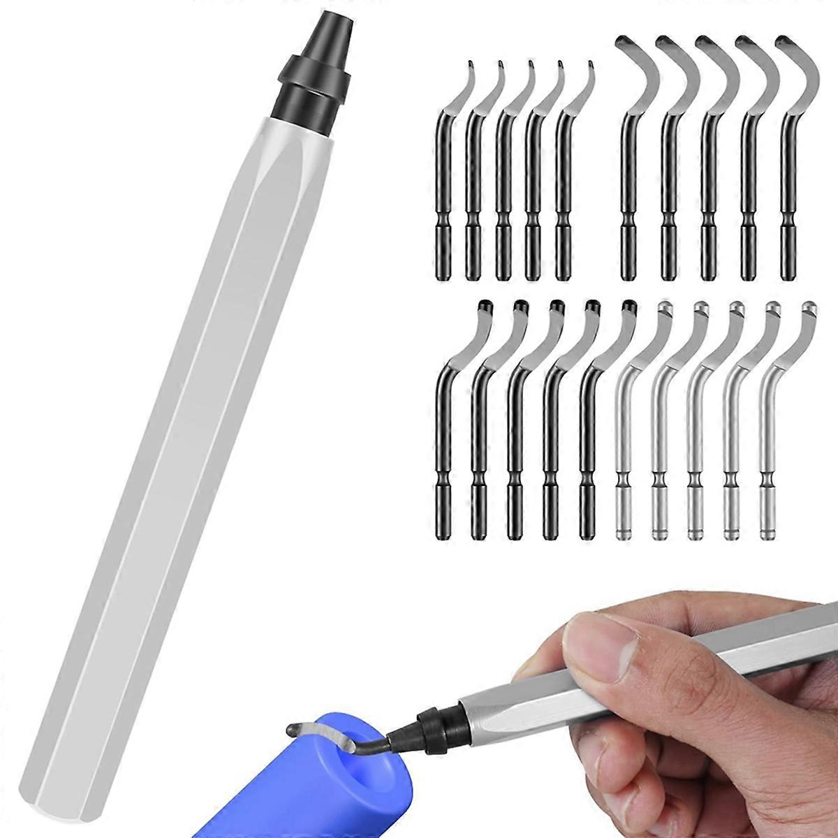 Deburring Tool with High-Speed Steel Blades, 360 Degree Rotary Head,C