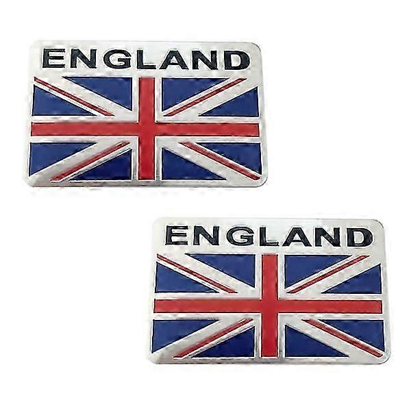 Autocollant 3D pour voiture, motif Angleterre, Royaume-Uni, lot de 2, multicolore