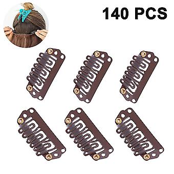 140-delige clip pruik clip U-vorm Snap Clip ijzer metalen vervanging Hair Clip kam clip voor extensie pruik DIY haarverlenging