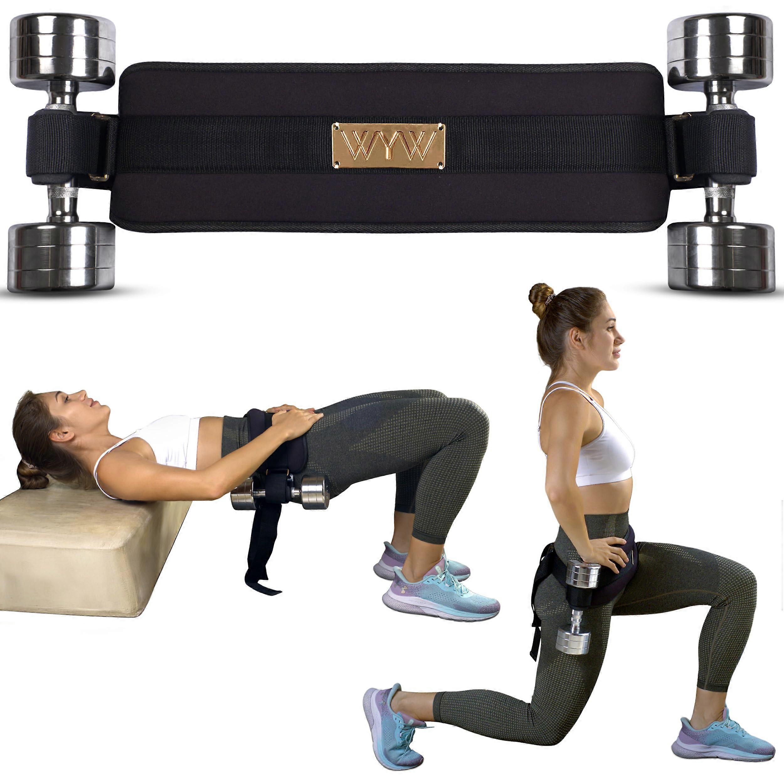 WYW Fitness Hip Thrust Belt for Dumbbells- Dumbbell Strap for Hip Thrust Exercise - Glute Workout Equipment