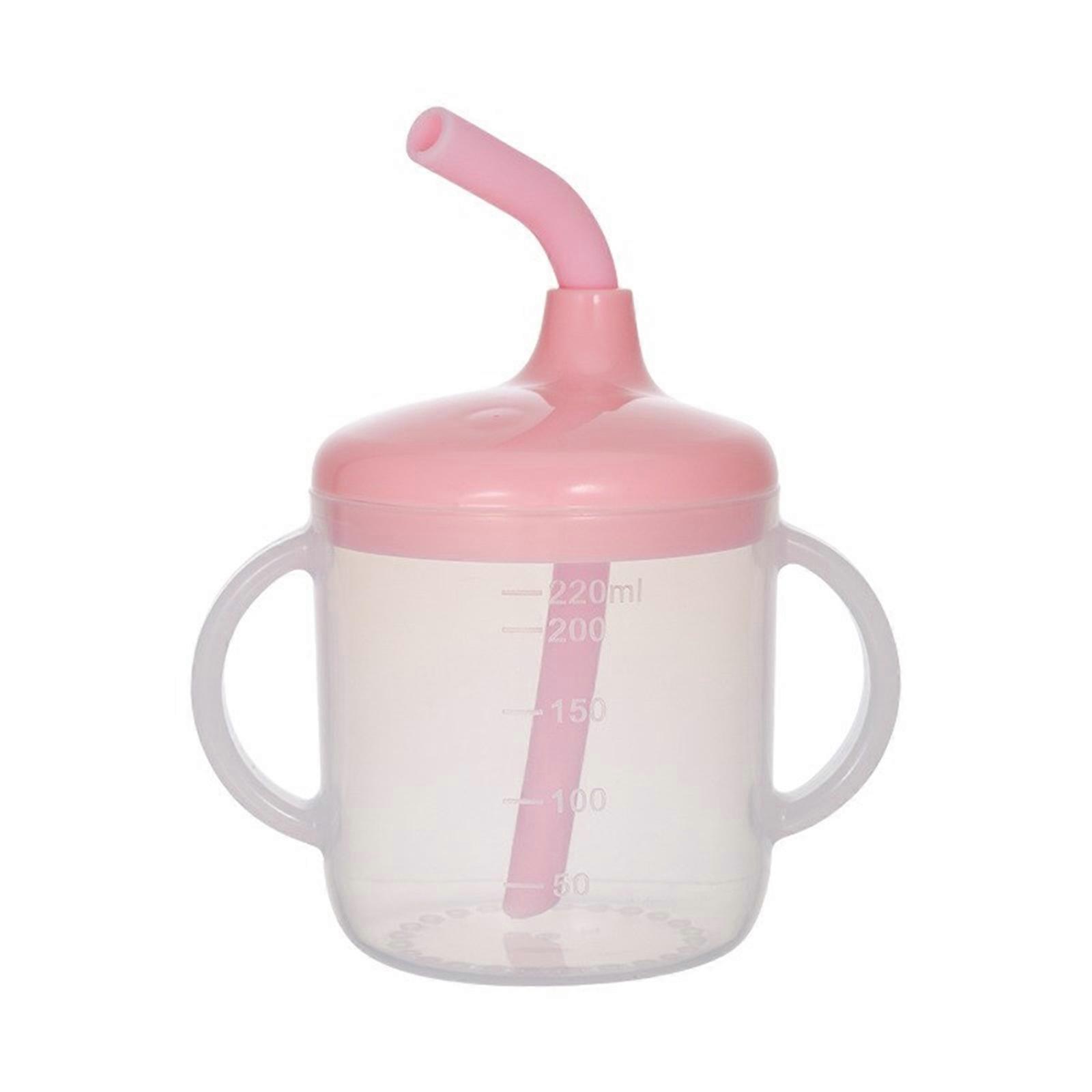Baby Sip Cup Drinking Cup with Double Handles and Clear Measurement Marks 220ml for Easy Drinking Transition Powder transparent s