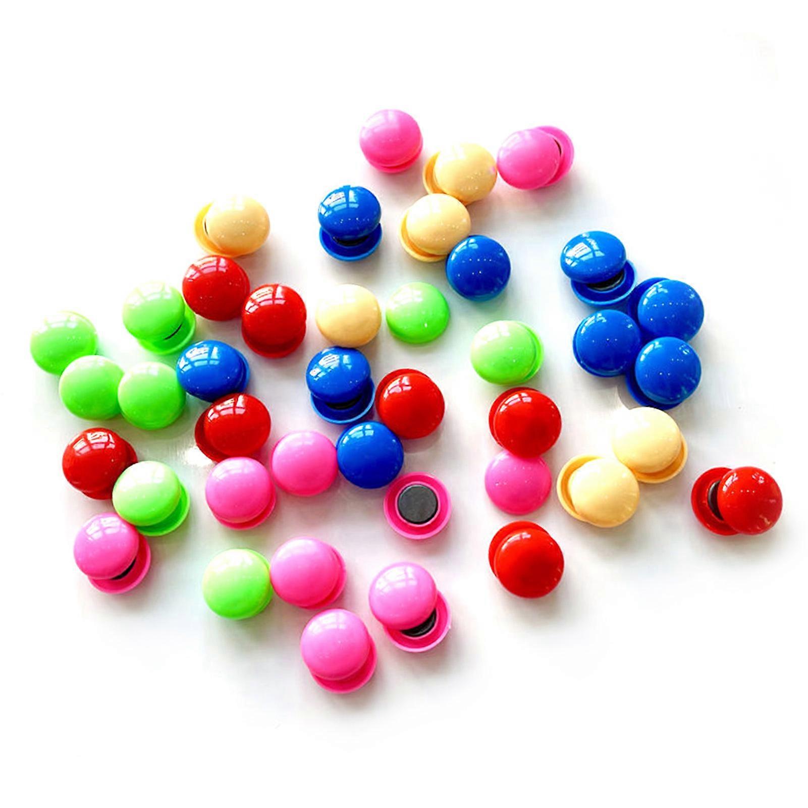 Whiteboard Magnets Colorful Round Strong Adsorption Magnetic Push Pin for Fridge Blackboard