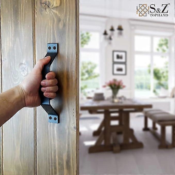 Sliding barn door handle  black door handle set (2 pieces)