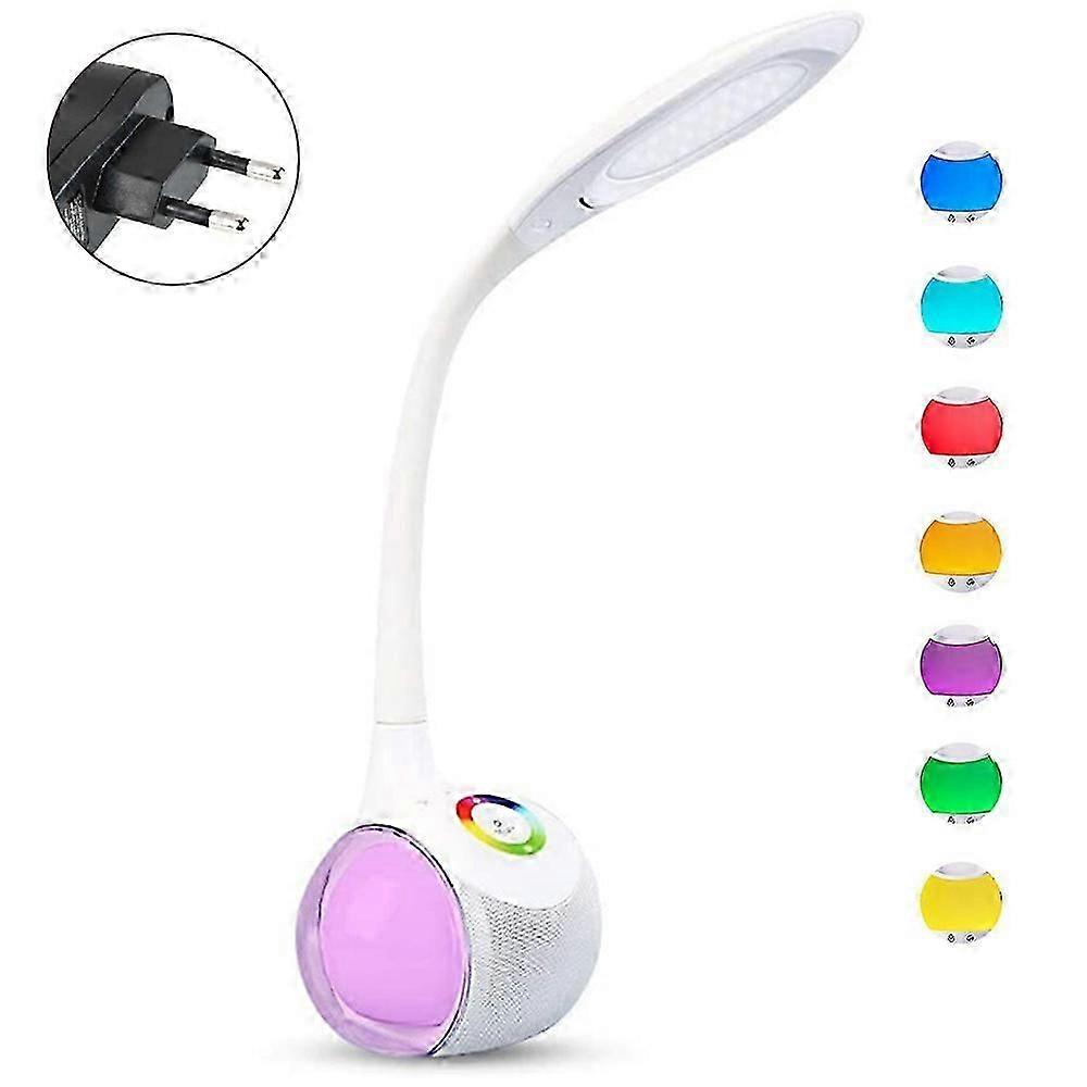 Desk Lamp LED 5W, Children's Table Lamp Dimmable with Gooseneck, Touch Field for Colored Light Table Lamp, 3 Brightness Levels, Mood Lamp
