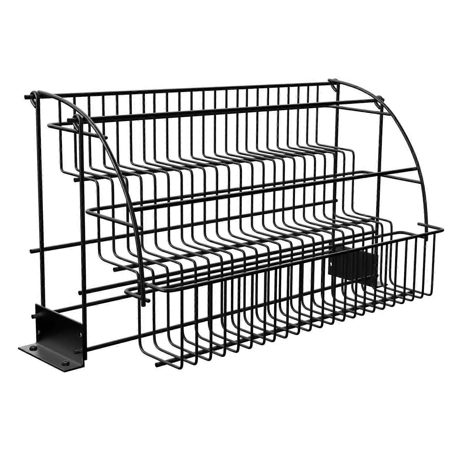 3 Layers Retractable Metal Spice Rack - 3-Tier Folding Kitchen Shelf Organizer for Cupboard and Cabinet Storage