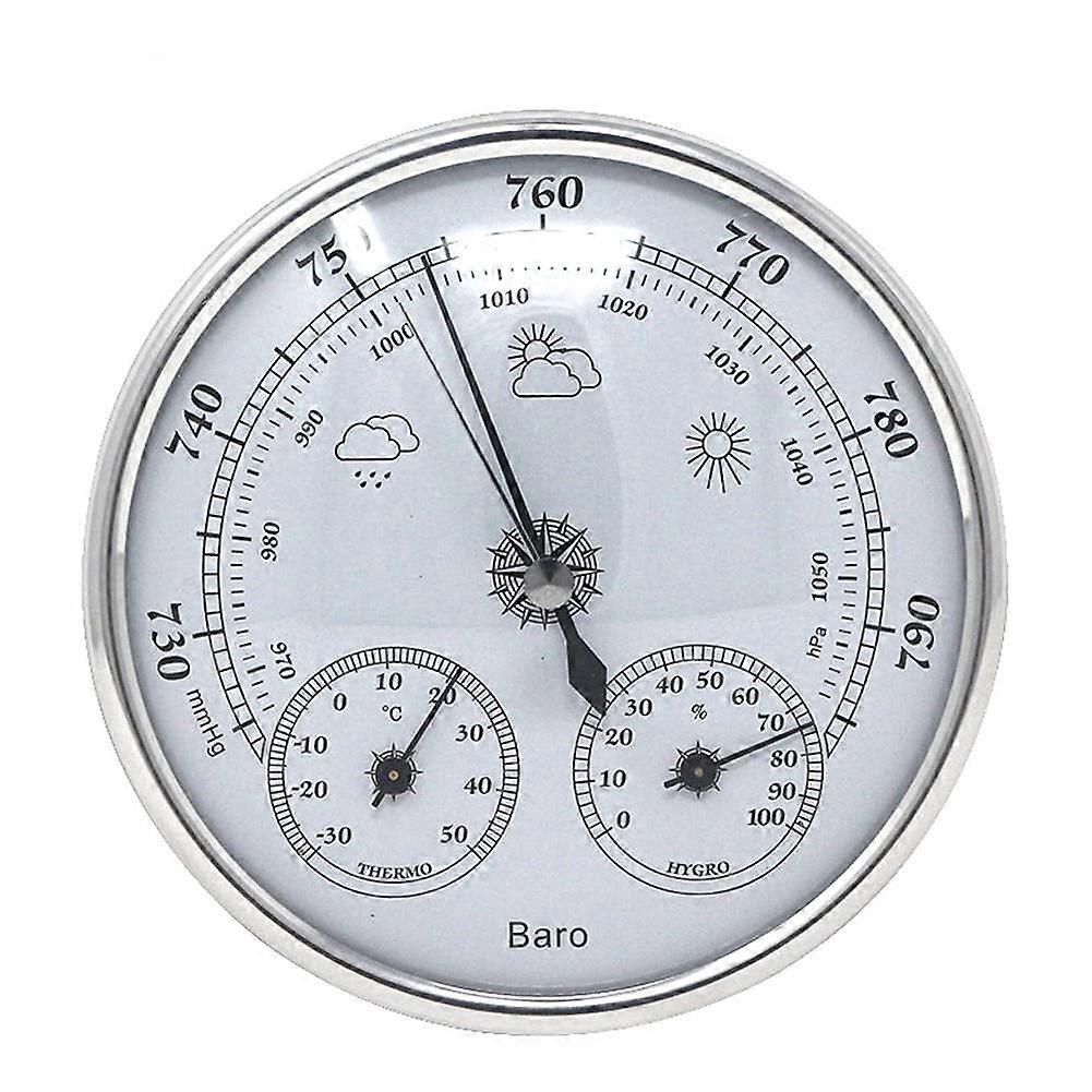 Barometer for Home Use, Analog Weather Station with Temperature & Humidity, 3 in 1 Weather Barometer