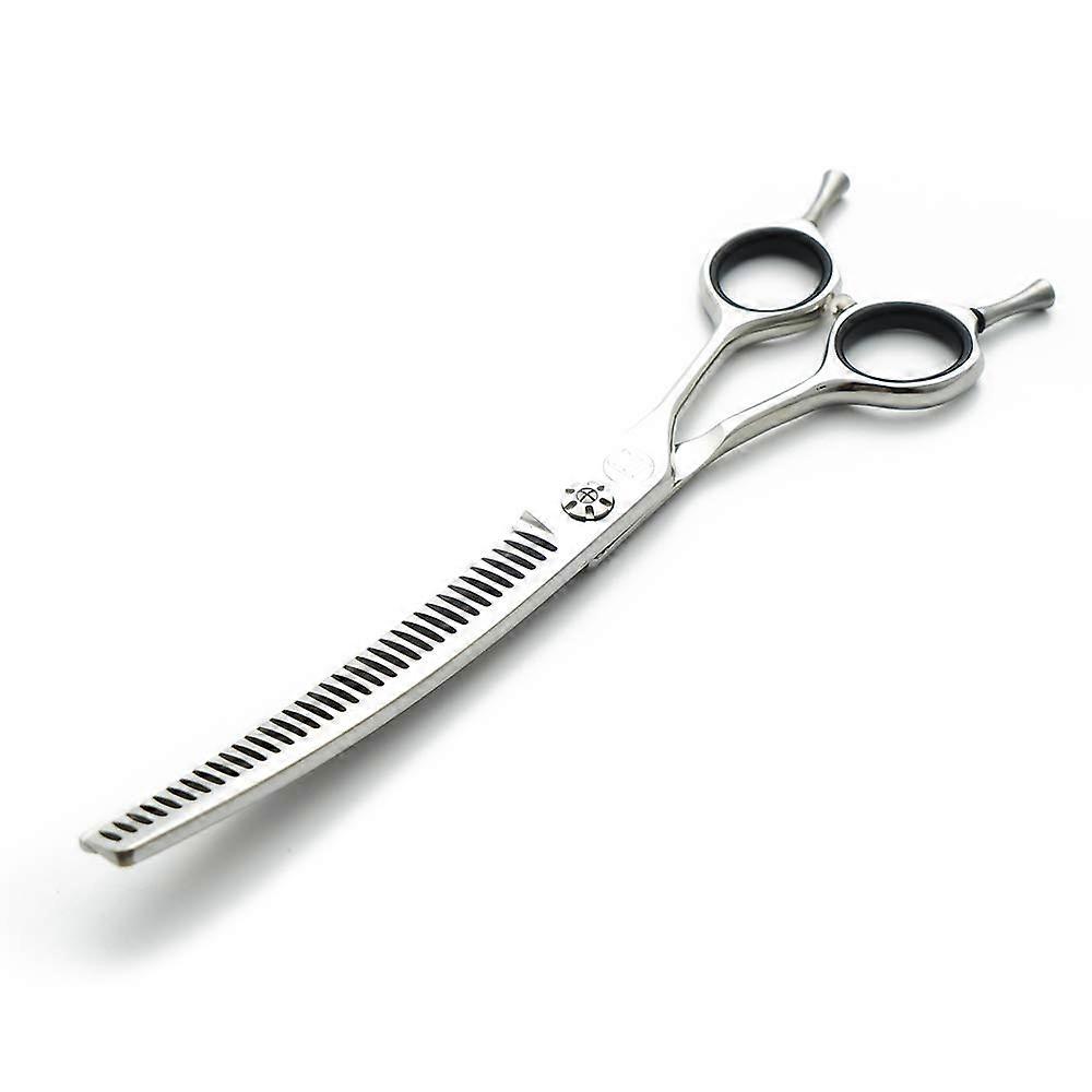Professional 7.0' Dog Grooming Chunkers Scissors, Upward Curved Pets Grooming Thinning/Blending Shears