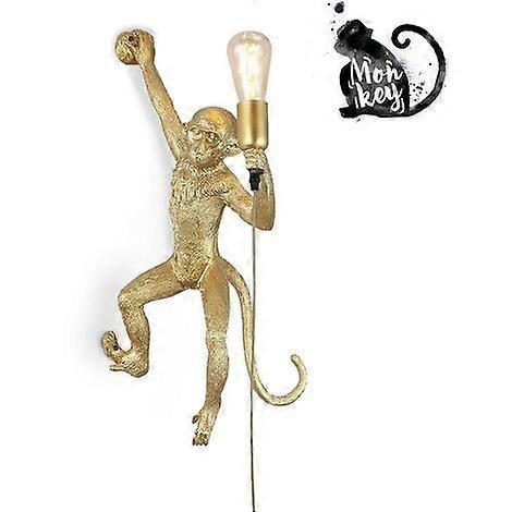 Monkey wall light "Csar" Monkey Lamp Gold