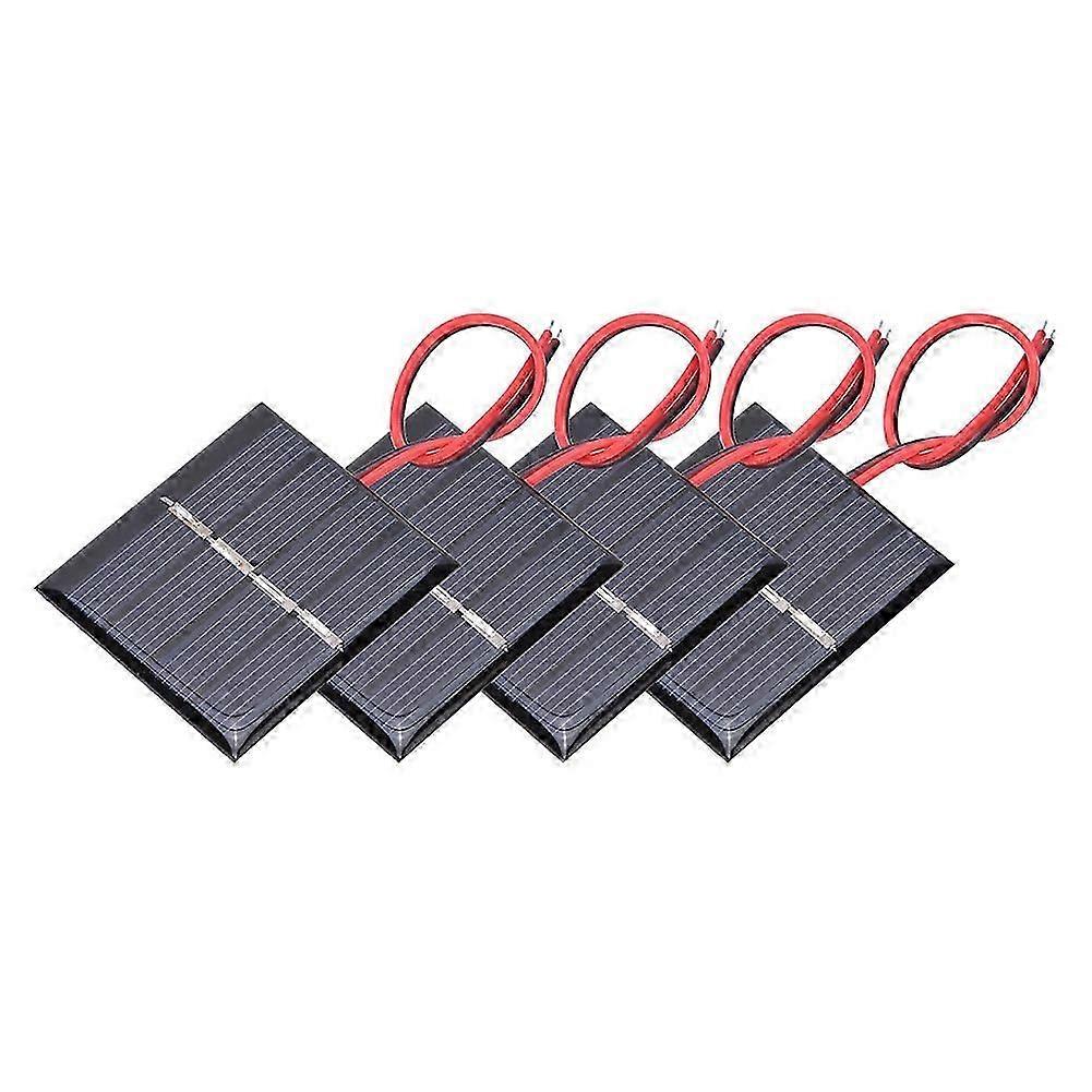 4Pcs 0.36W 2V Solar Panel Charging Power Board and Electronic Line for Small Power Appliances