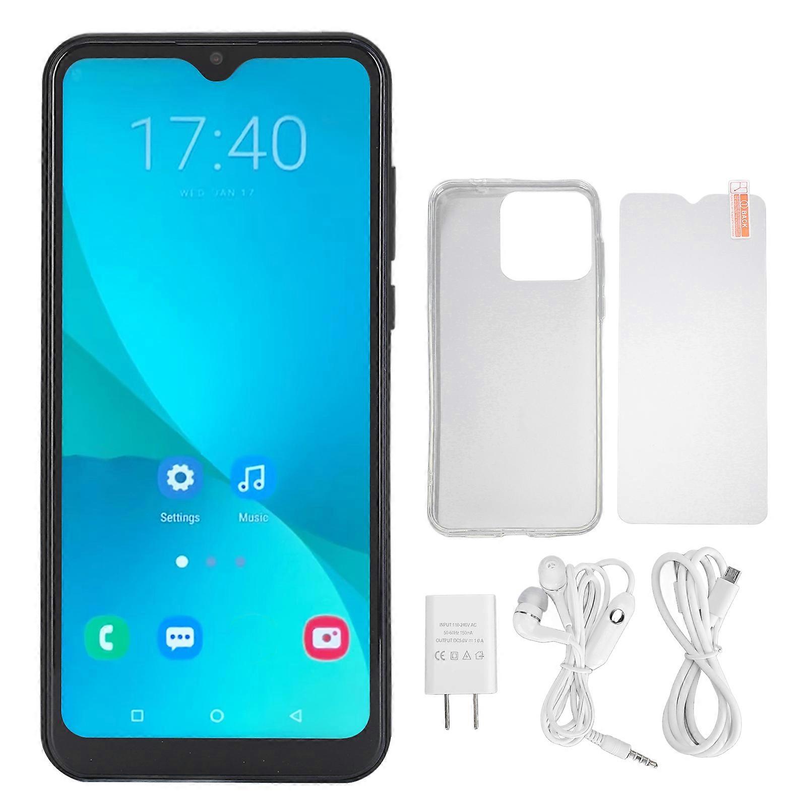 Smartphone Unlocked 6.5in SIM 4+64GB 5+13MP Dual Camera for Android 13.0 with 6800mAh Battery 110‑240V