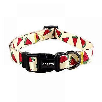 Dog Collar, for Small Medium Large Dogs, Pretty Boy Girl Nylon high-Density Polyester Pattern Collars with Safety Buckle, Adjustable for Male Female P