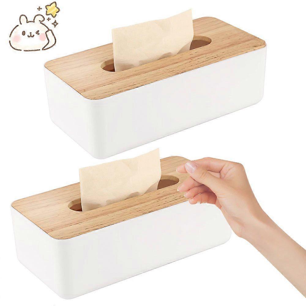 2 piece rectangular tissue box set for disposable paper towels home decor essentials