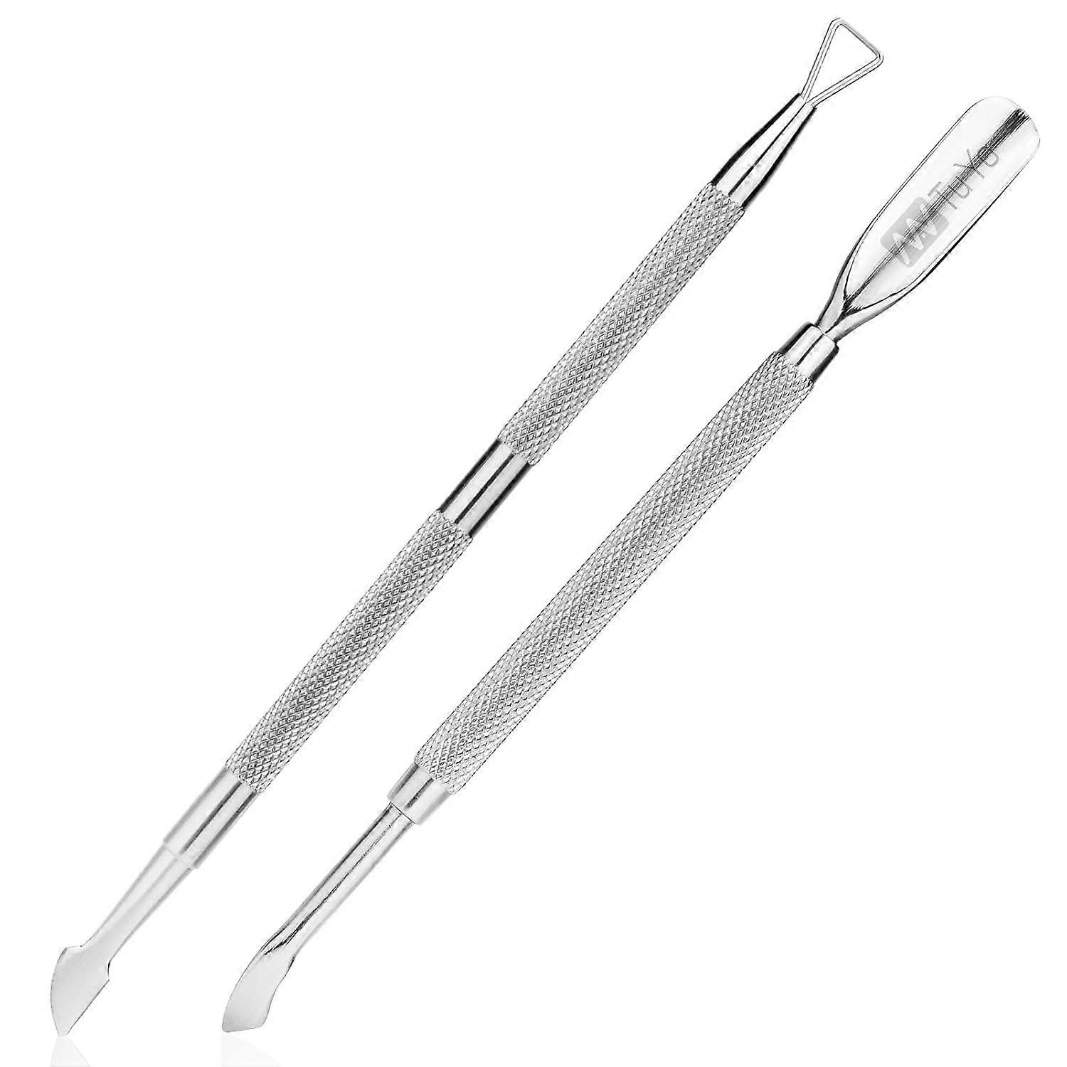 2025 Latest Model  2PCS Cuticle Pusher and Cutter Set, Triangle Cuticle Nail