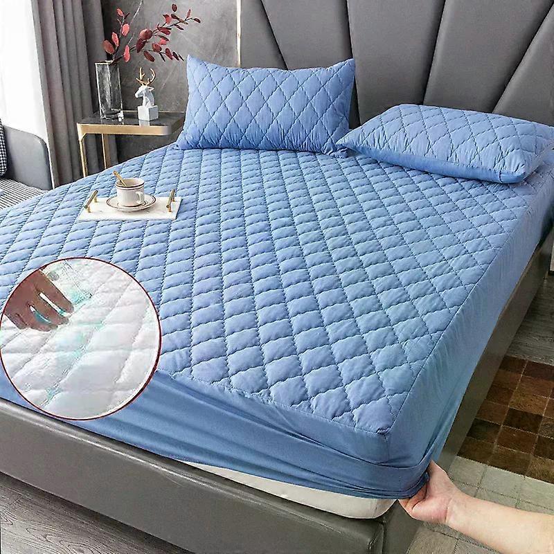 Apply Waterproof Quilted Mattress Cover Raw Cotton Anti-bacterial Bed Pad Protector Cover Customized Bed Cover Not Included Pillowcase