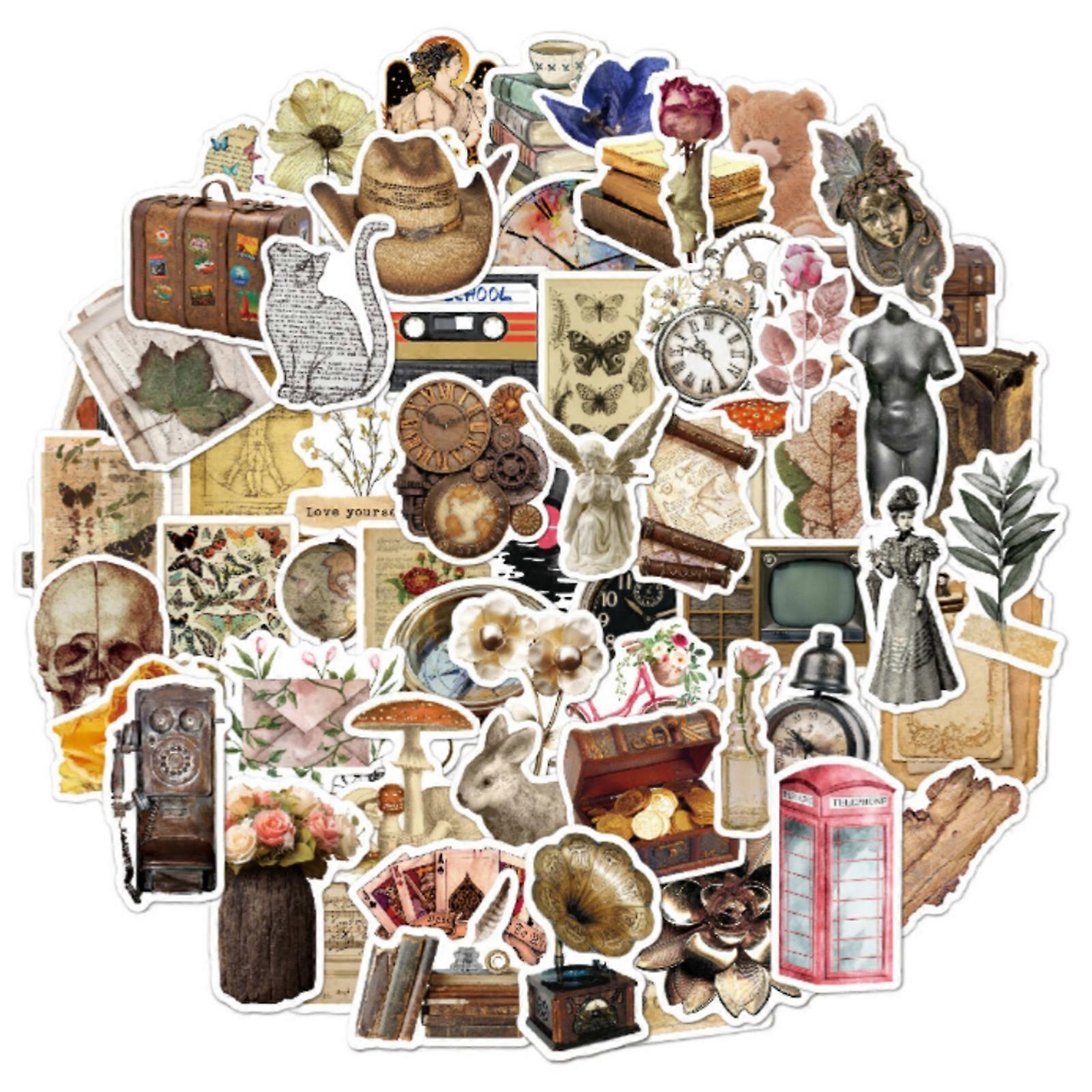 100 buc autocolante retro