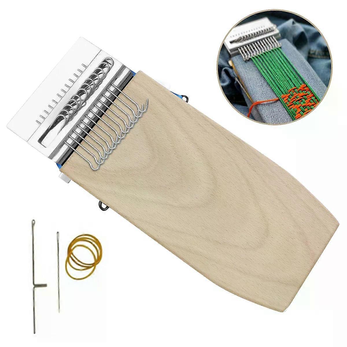 Rectangular Wooden Loom Speedweve Type Weave Textile Tool Darning Machine Fun Mending Tool Makes Stitching Mending Jeans Clothes