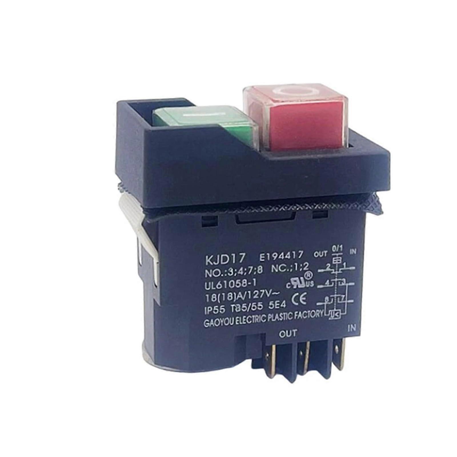 Electromagnetic Control Switches 127V 18A Push Button Switches Ref: 7257