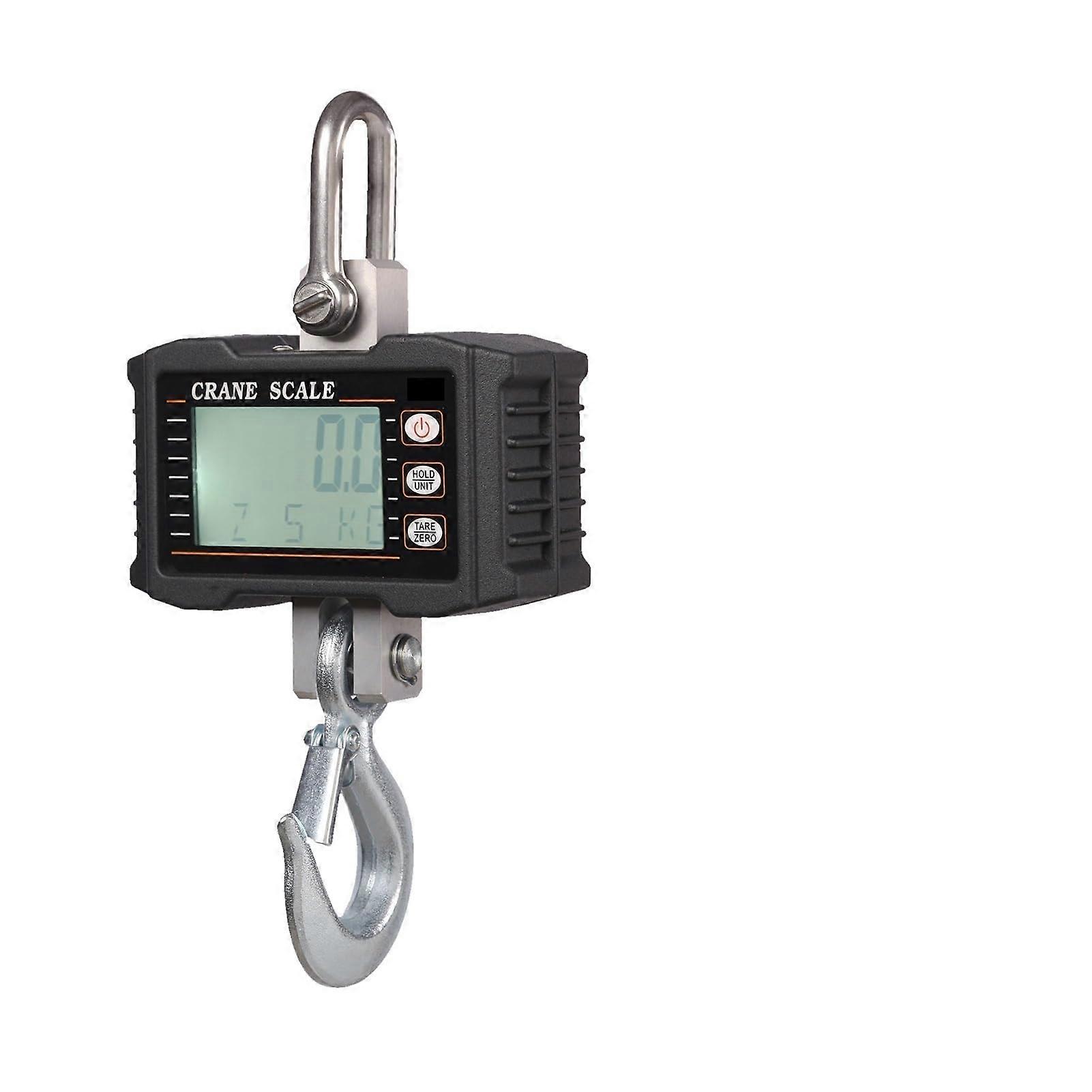 Digital Crane Scale 1000kg (2200lbs) Heavy Duty Hanging Scale with Remote Control, Accurate Sensor, LCD Display for Farm and Factory Use, Black