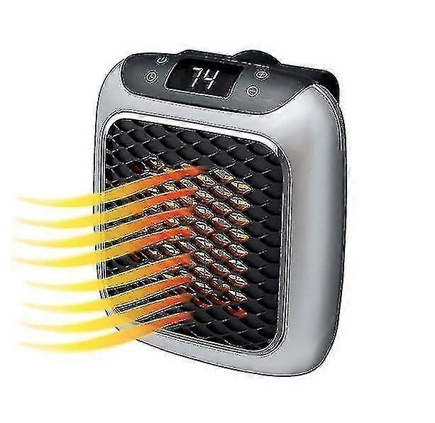 Space Heater With Led Display Wall Outlet Electric Heater With Adjustable Thermostat Handy Heater Turbo, 800 Watt Wall Outlet Heater