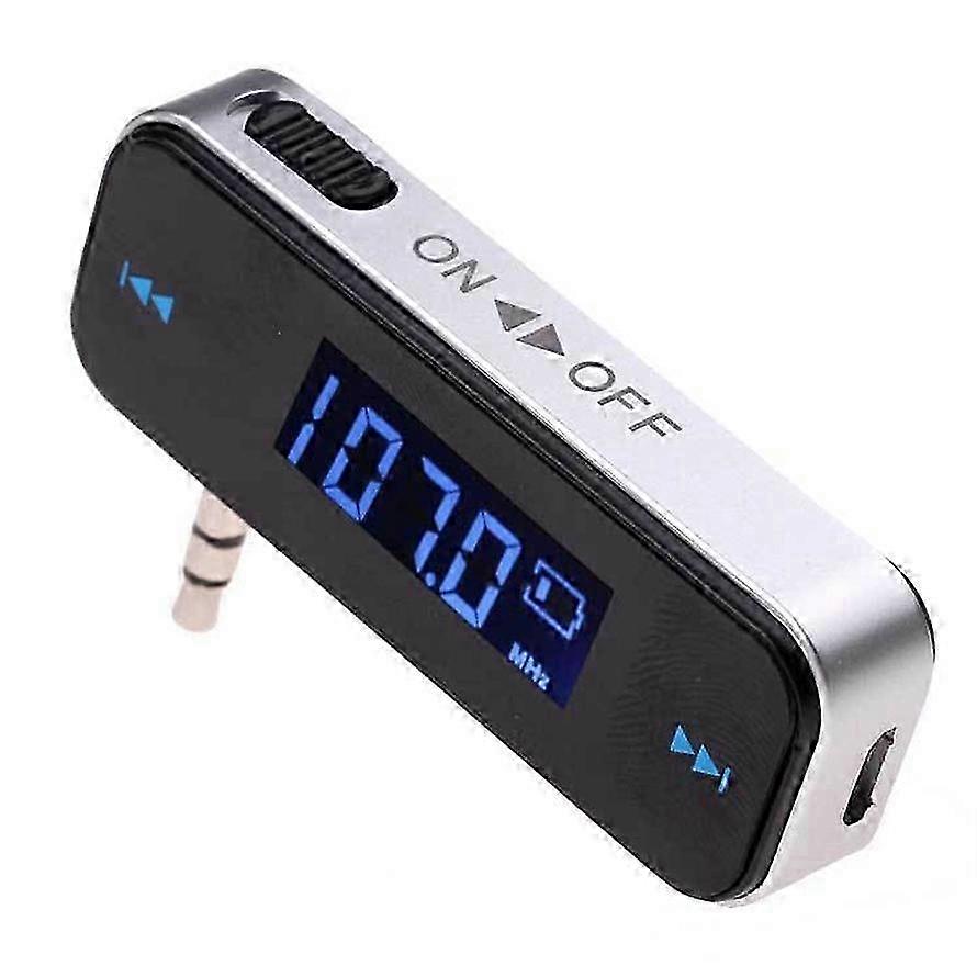 Car FM Transmitter with LCD Display - Wireless 3.5mm Audio for Mobile