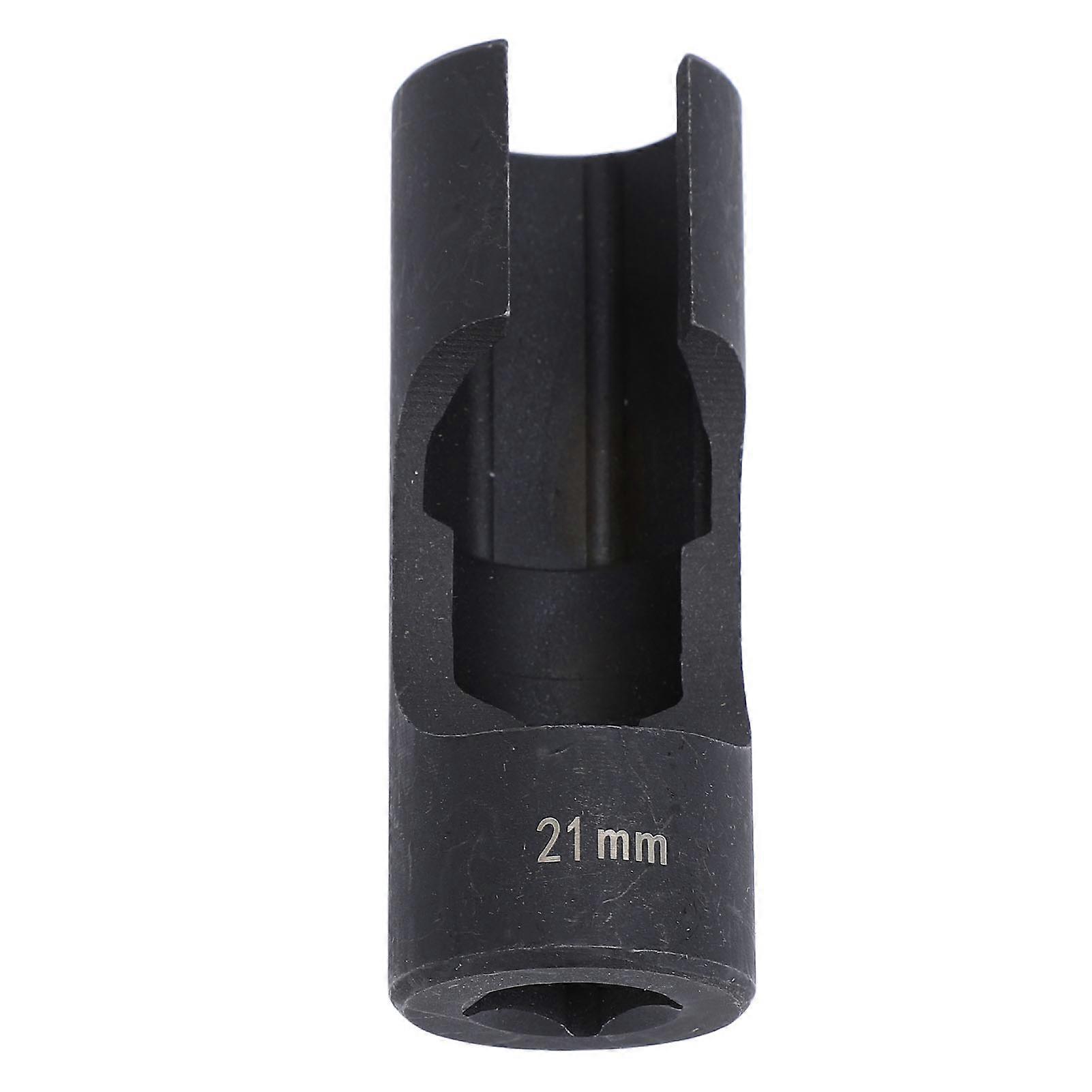BOROCO Fuel Line Socket 1/2in Drive Chrome Vanadium Steel Efficient Removal for Fasteners On Injector Lines Bent Pipes EGT Sensors (21mm)