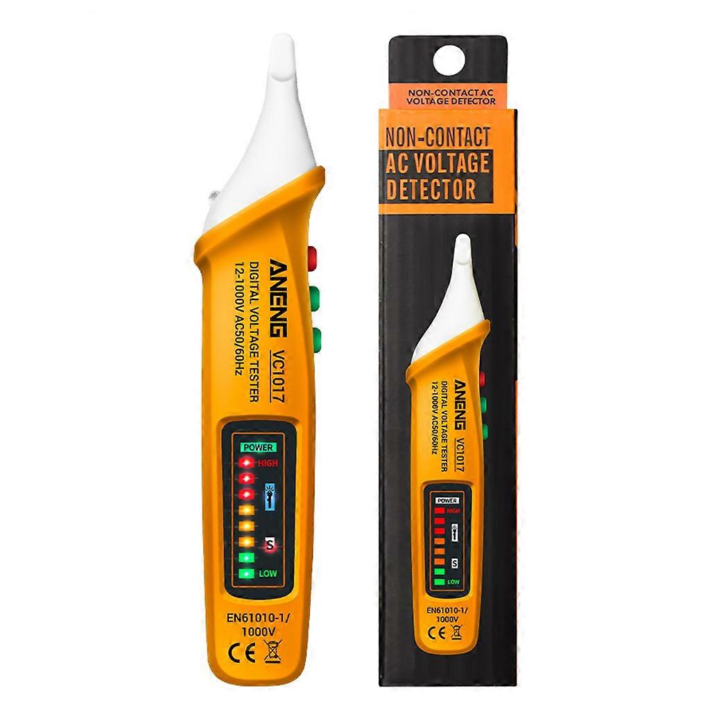 ANENG- VC1017 Digital AC Voltage Meter Multimeter Pen 12-1000V NCV Automatic Voltmeter for Smart Sensor Tester Buzzer De Yellow