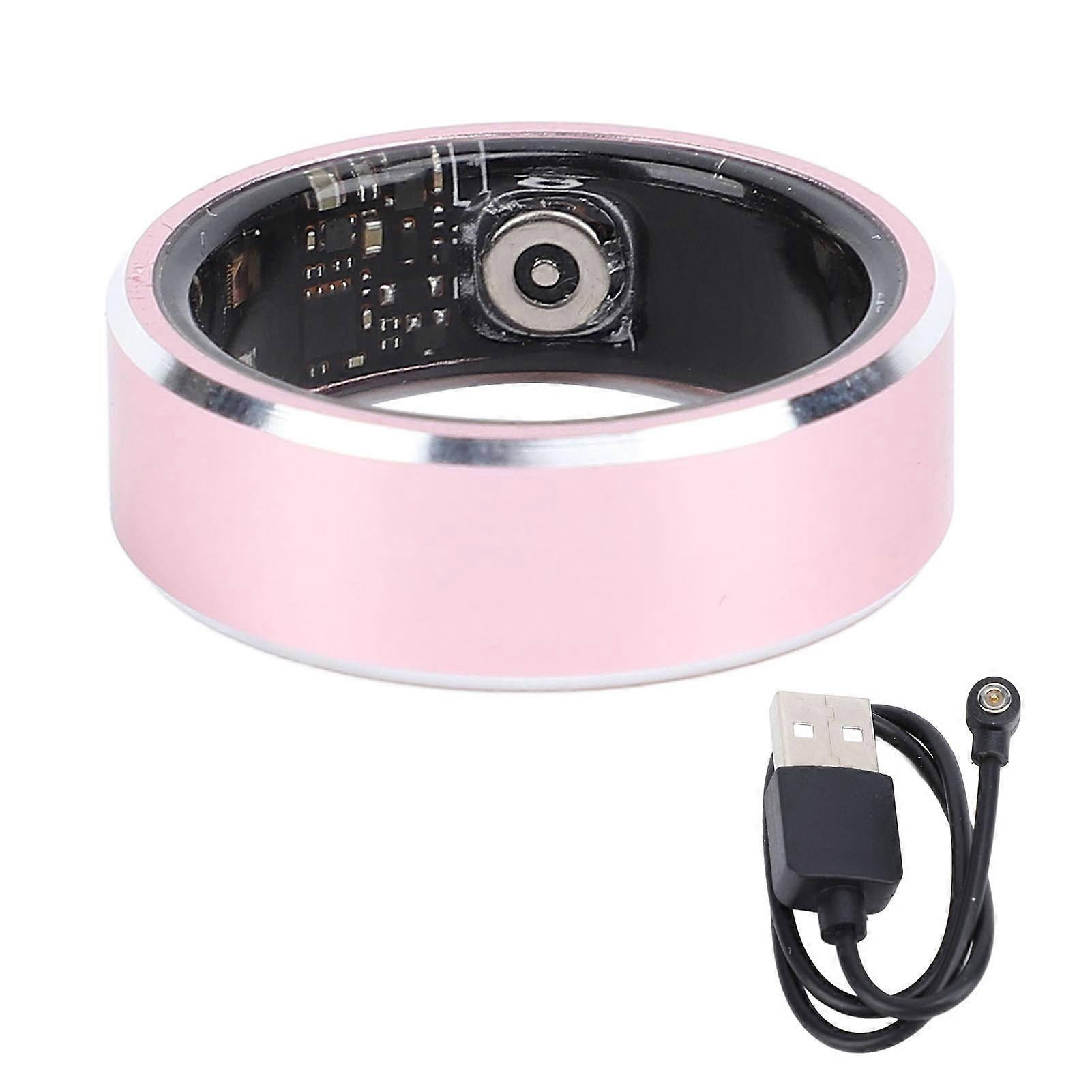 Smart Health Tracker Ring for Men and Women, Waterproof, Fitness Tracker, Sleep Tracker, Step Counter, R5S, Pink, Size 10
