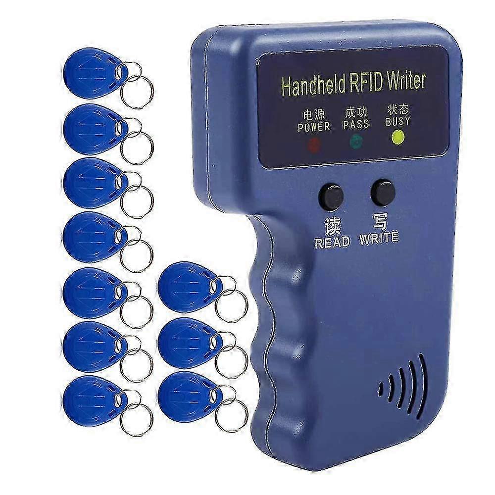 Handheld RFID Reader Writer Cloner for ID Cards 125kHz Copier Duplicator with 10 Rewritable Cards