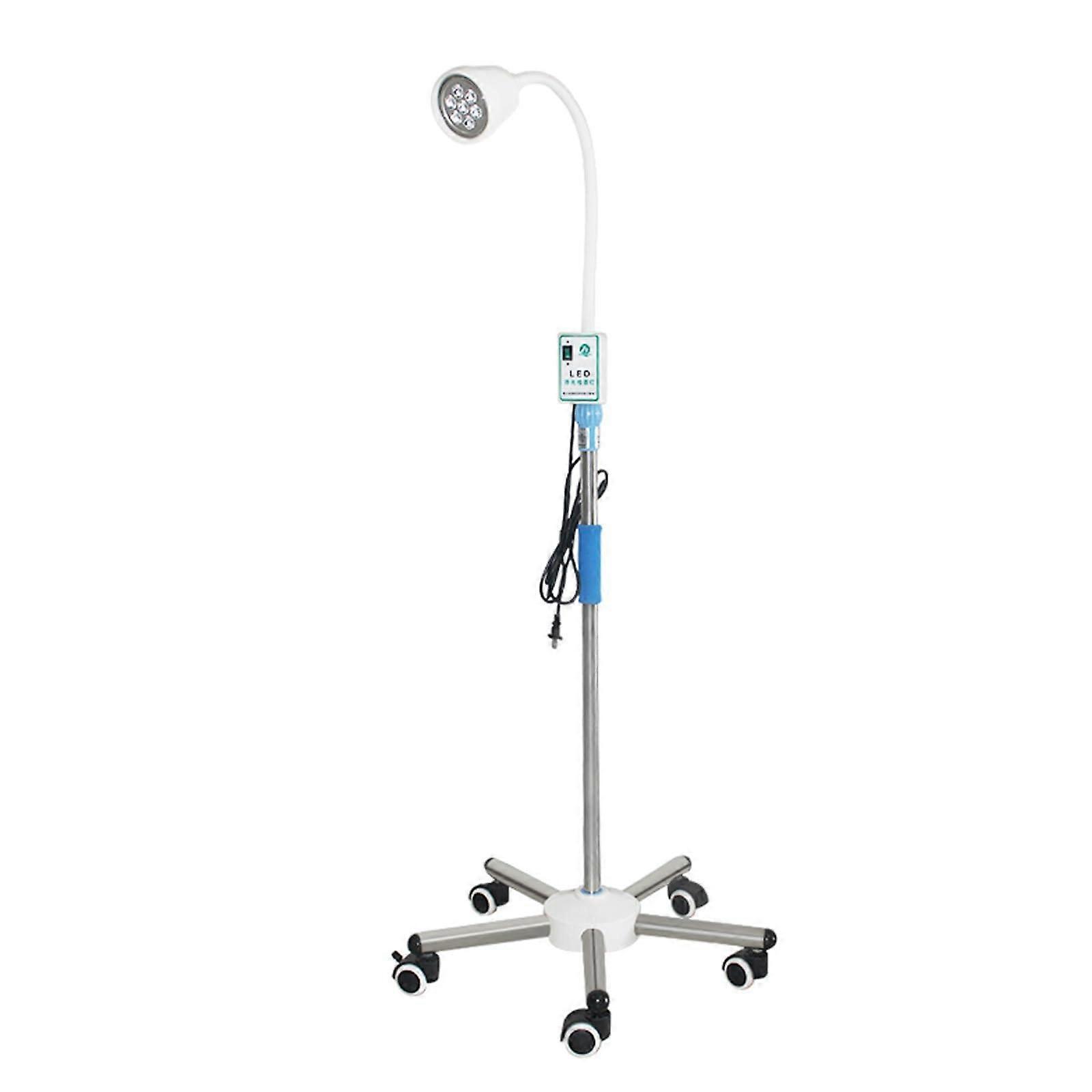 Medical Light Lamp, 360° Rotating Surgical Examination Lamp with Rolling Base, Adjustable Height and Brightness