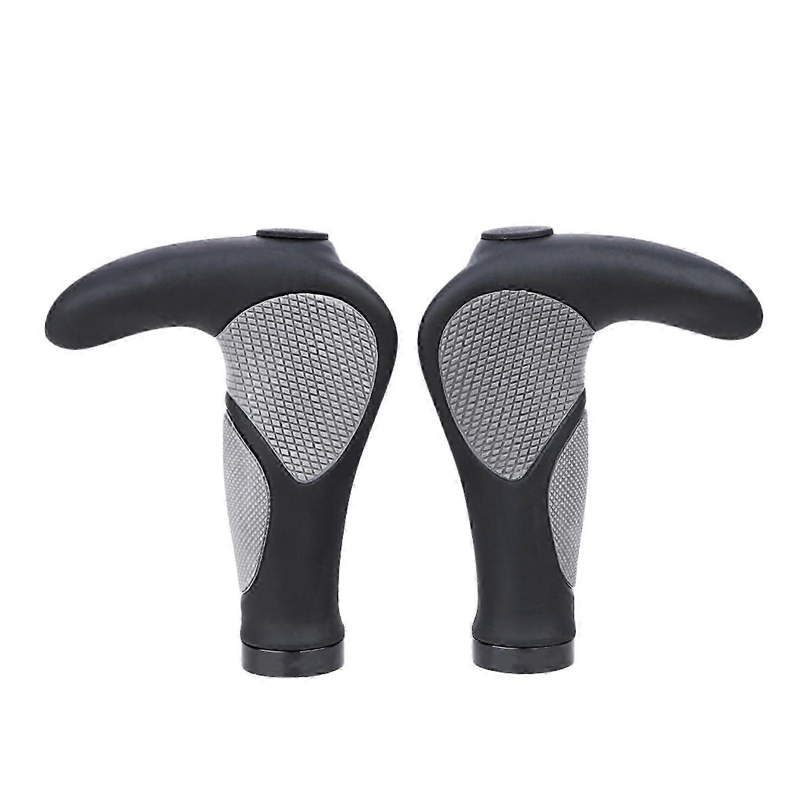 Bike Handlebar Grips for Ergonomic Anti-Slip Design, 1 Pair of Soft Gel Grips Fits 22.2MM Size Handlebars