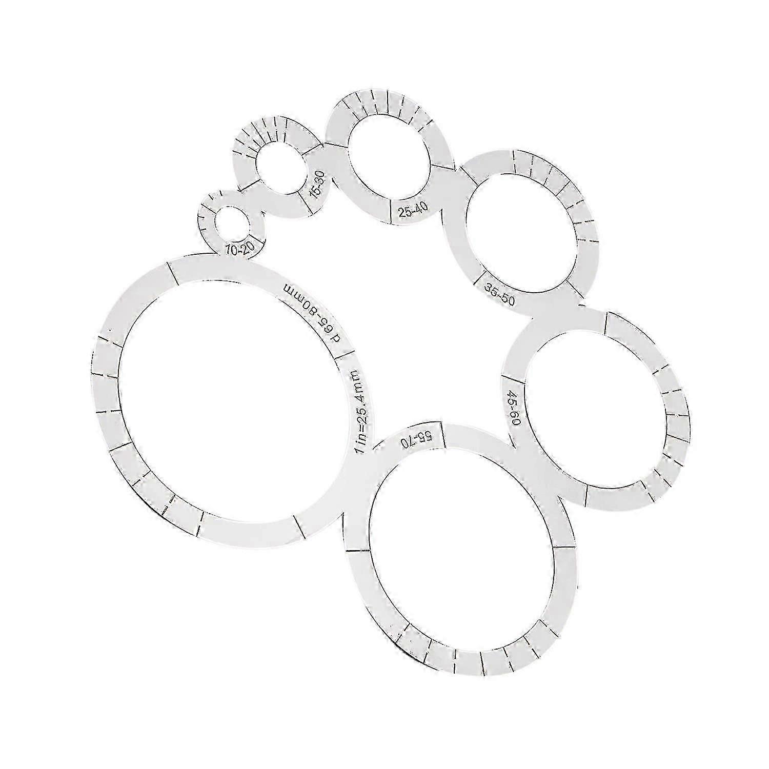 Leather Cutting Tools Cutting Ruler Metal Template Leather Punch Round Leather Cutting Ruler