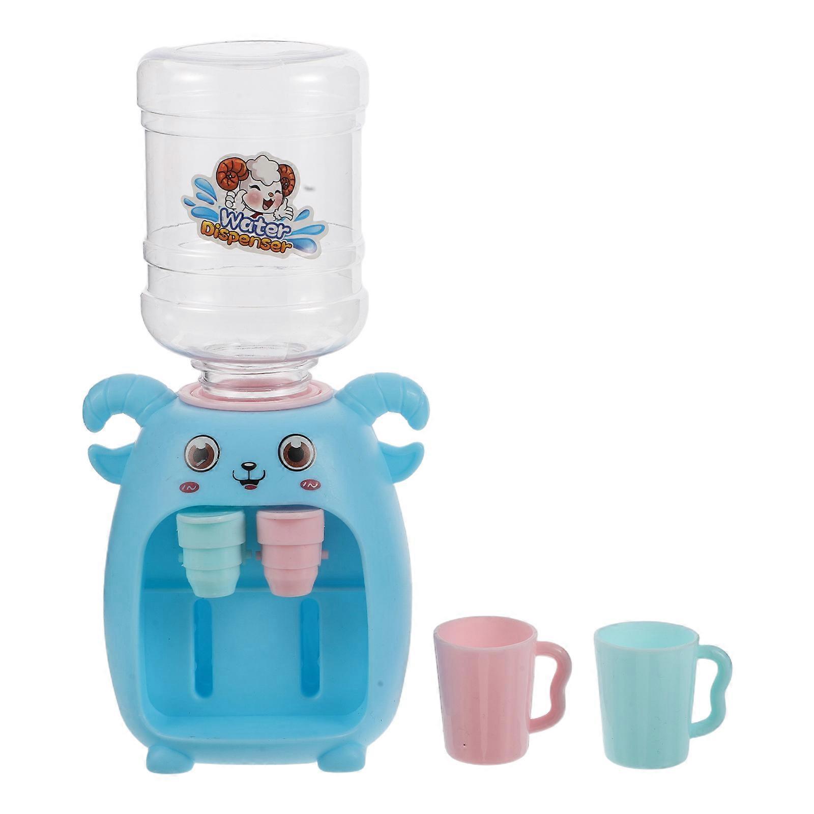 Mini Water Dispenser for Cartoon Sheep Spout Drinking Fountain Realistic Dollhouse Kitchen Accessory for Pretend Play, Easy to Clean