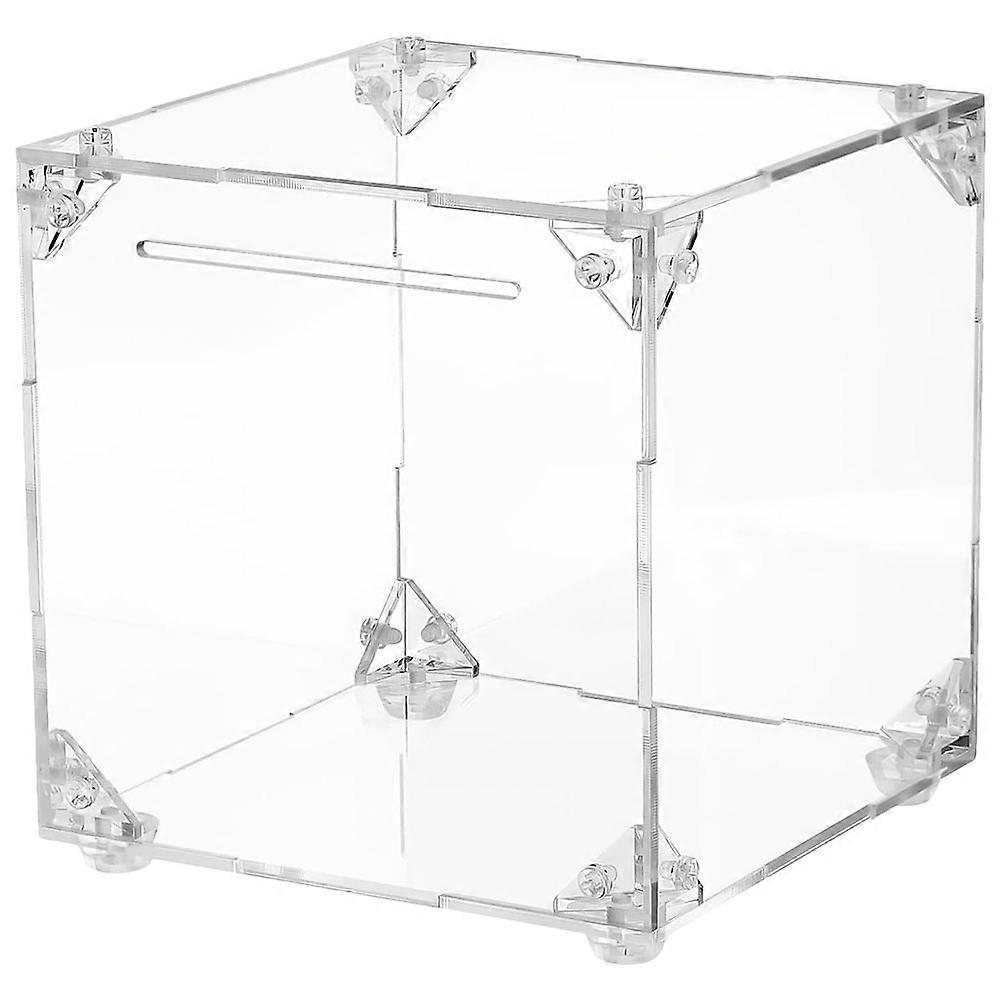 Transparent Money Jar Acrylic Saving Pot Study Clear 15.00X15.00X15.00CM Savings Container 1Pcs