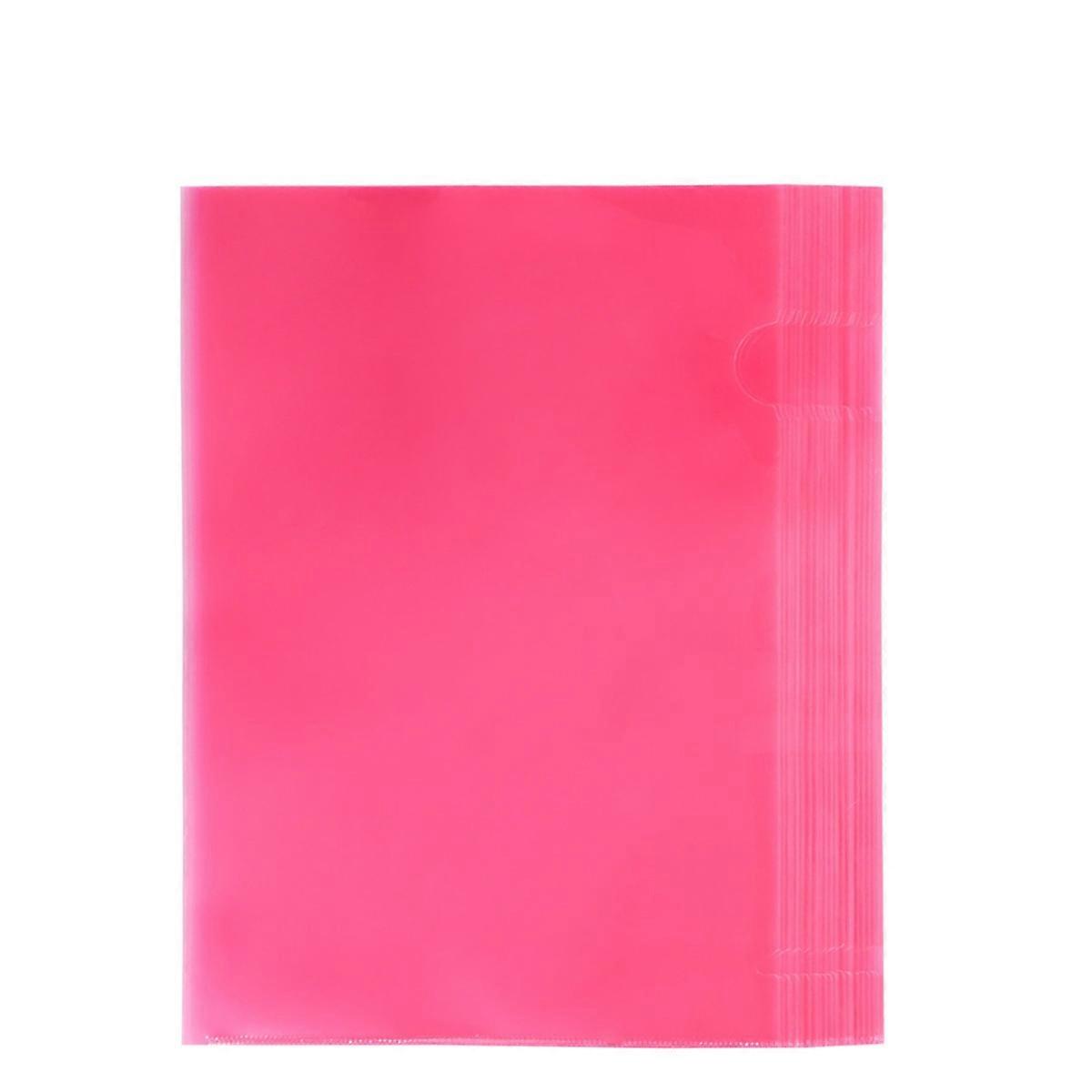 Transparent Folder Document A4 File Folder Office Use L Type Folder Document Storage Red 30Set